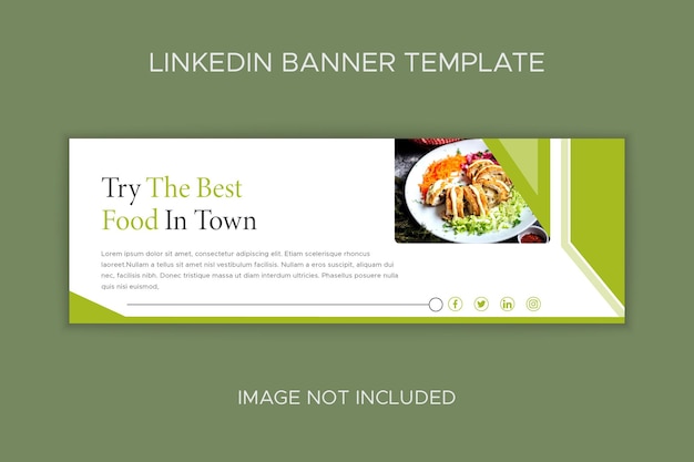 food linkedin cover template