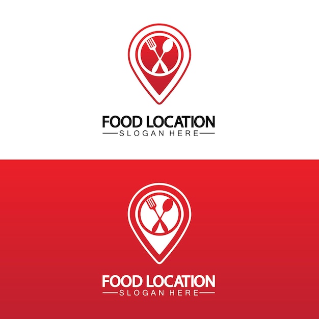 Food location logo design template