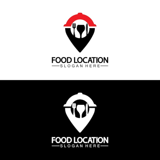 Food Location Logo Design Template