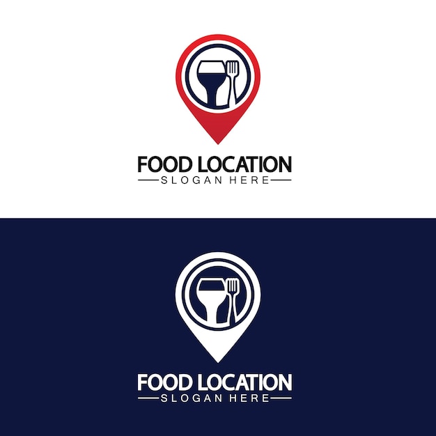 Modello di progettazione del logo della posizione del cibo