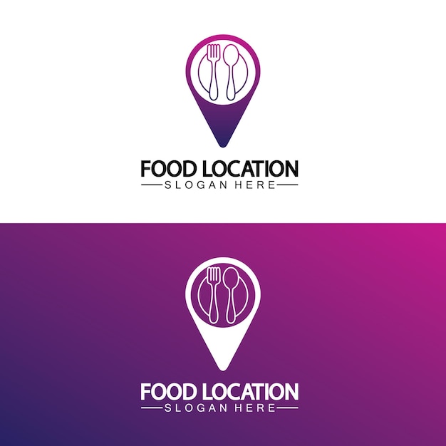 Food Location Logo Design Template