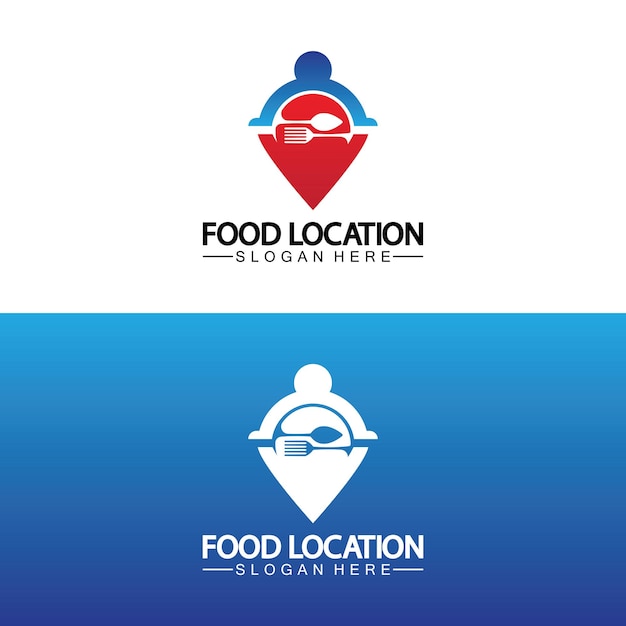 Food location logo design template