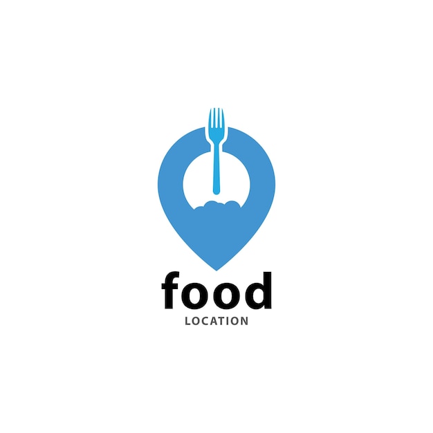 Food location logo design template