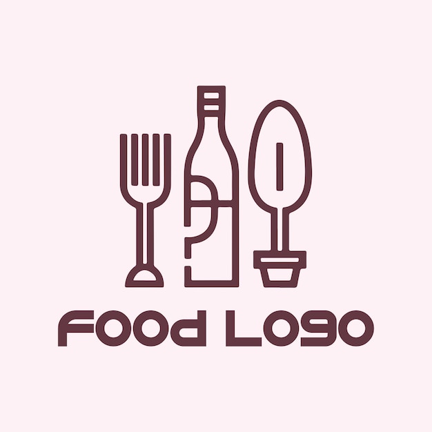 Концепция векторного изображения логотипа пищевых продуктов