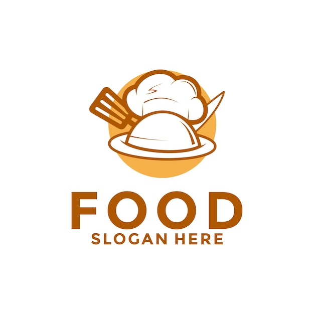 Logo food design kitchen ristorante caffè e cucina modello vettoriale del logo