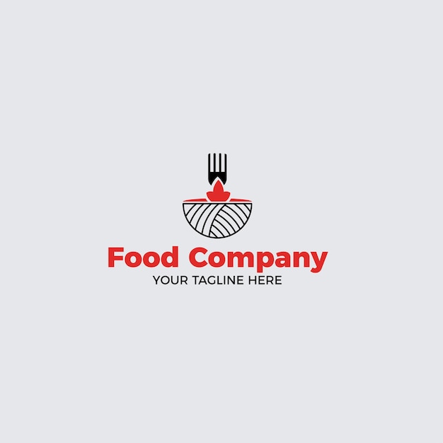 Food logo design template