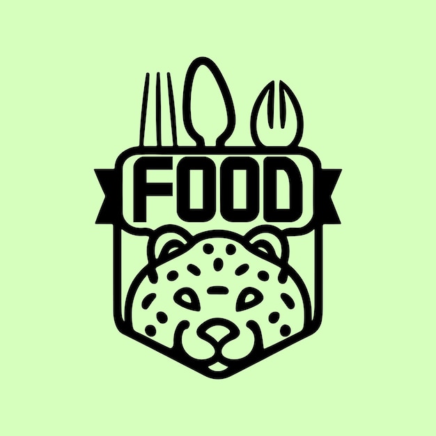 食品ロゴデザインのベクトル画像