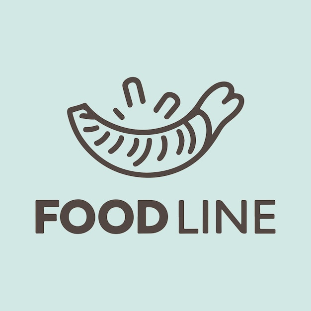 食品ロゴデザインのベクトル画像