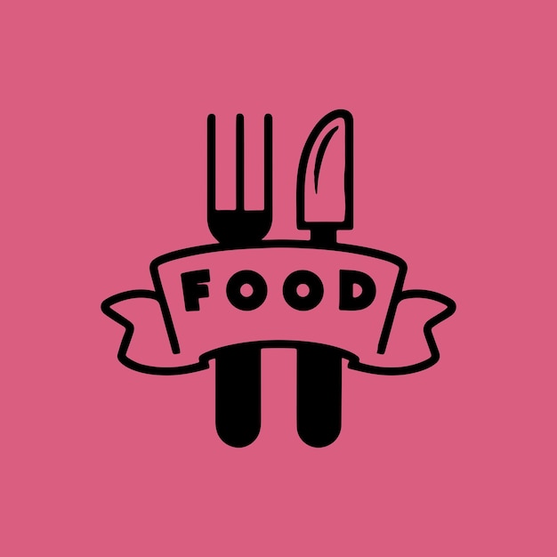 Vector food logo design vector image