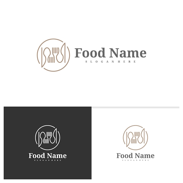 Vector food logo template creative food logo design vector food logo concepts