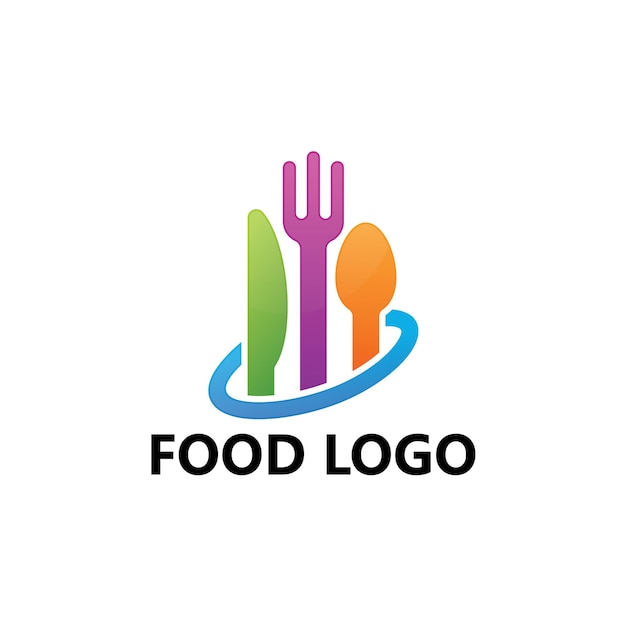 Food logo template design vector