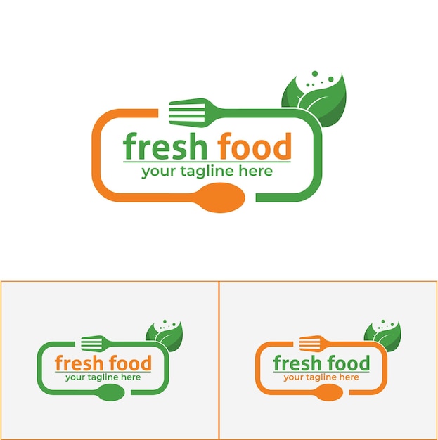 食品のロゴのベクター デザイン。