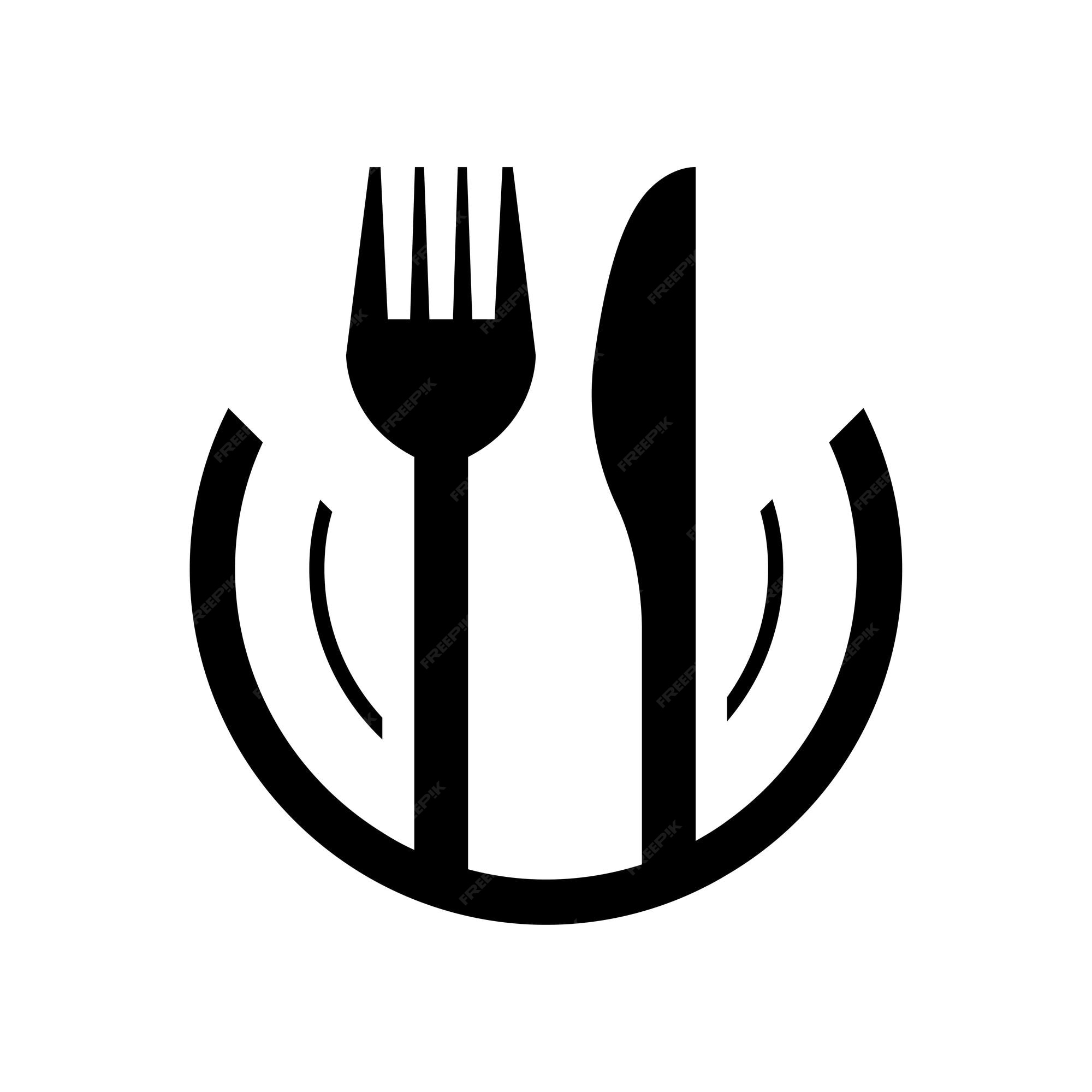 Premium Vector Food logo with spoon and fork symbol illustration