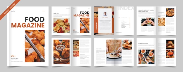 Food Magazine Template Cook Book Layout