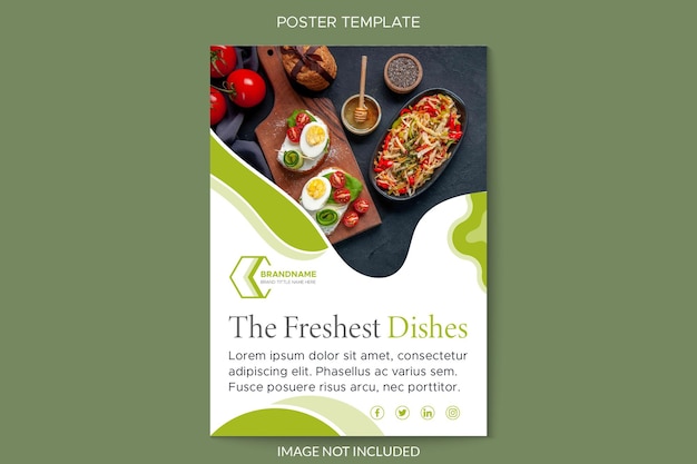 Food marketing poster template