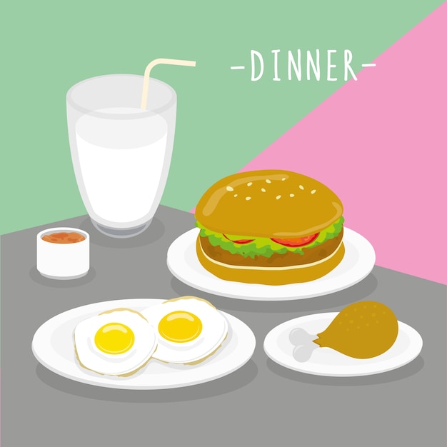 Food meal dinner dairy eat drink menu restaurant vector