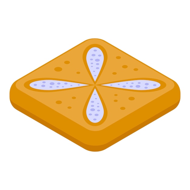 Vector food meal icon isometric vector bread cooking cheese dinner