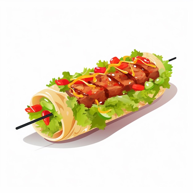 food meat grill restaurant beef kebab vector delicious turkish grilled meal design isola