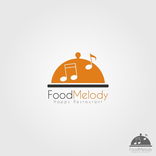 Food Melody - Happy Restaurant Logo Template