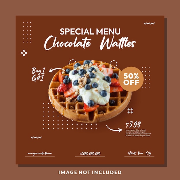 Food menu banner or social media post template