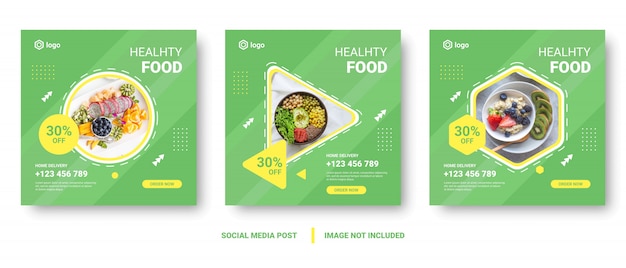 Food menu banner social media post.