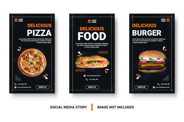 Food menu banner social media post.