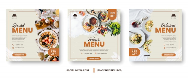 food menu banner social media post.