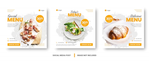 Food menu banner social media post.