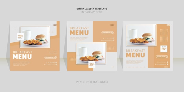 Food menu banner social media post