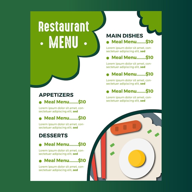 Food Menu Card Design