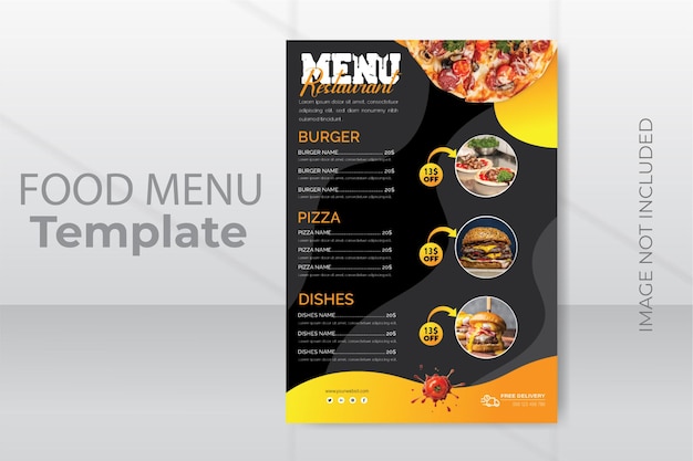 Food Menu Design A4 Template