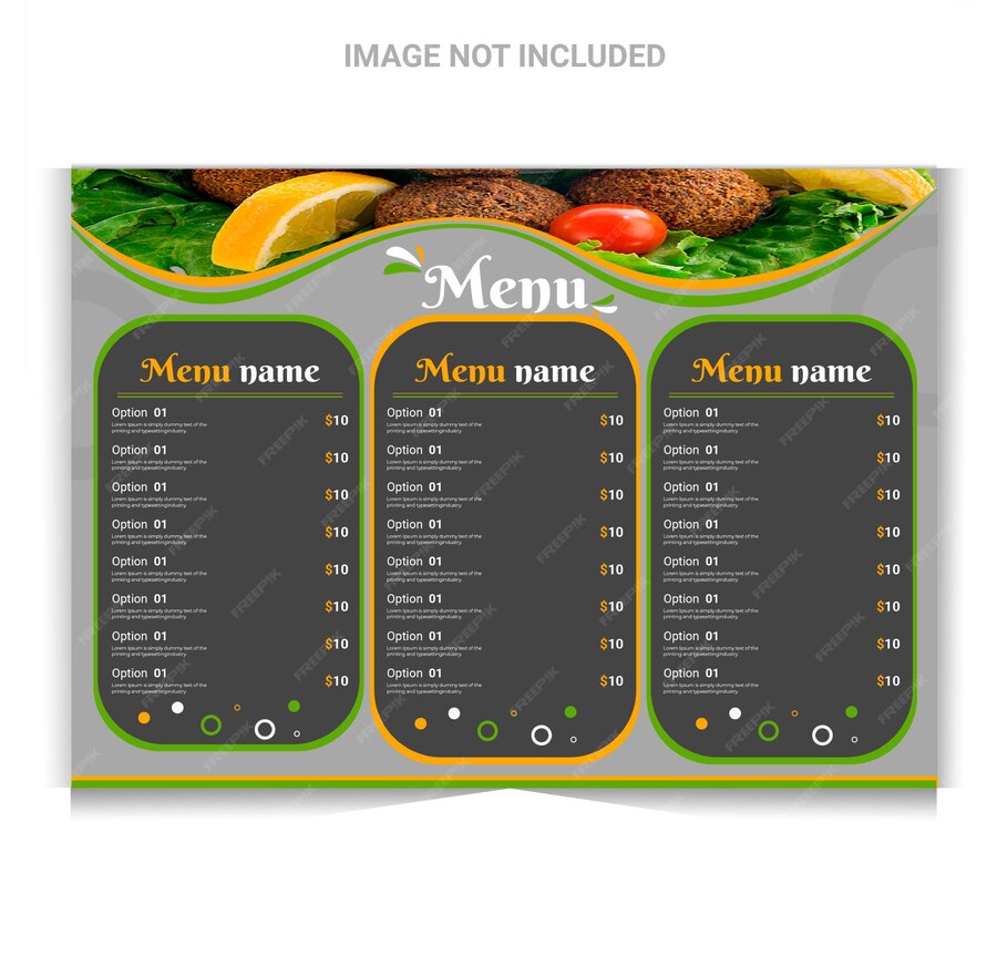 Premium Vector | Food menu design creative design food menu template