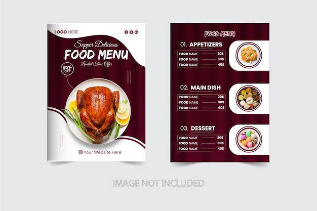 Food menu design tamplat