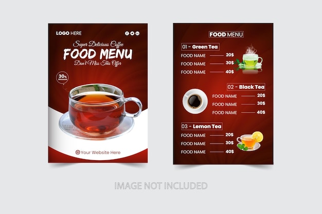 Food menu design tamplat