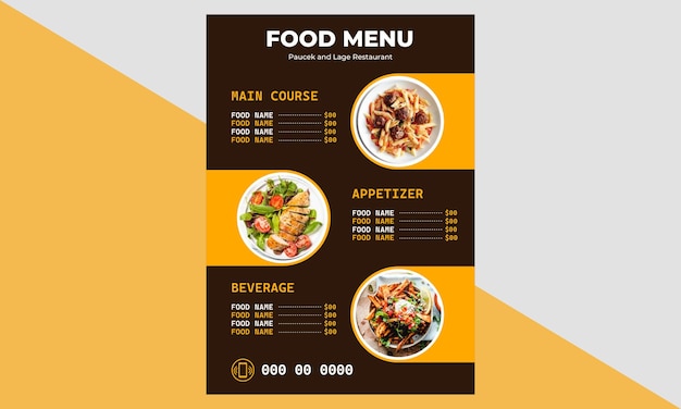 Premium Vector | Food menu design template