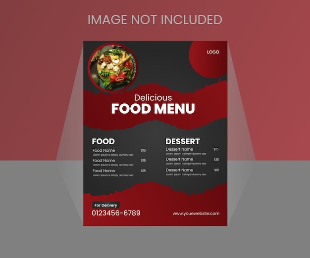 Food Menu Design Vector Template For Restaurant