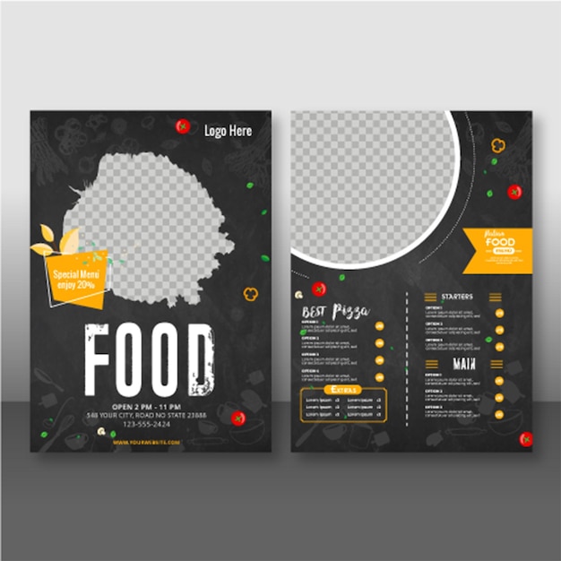 Vector food menu design