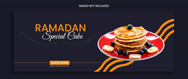 Food menu facebook cover design restaurant social media template