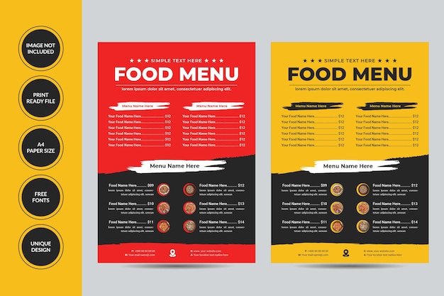 Food Menu Flyer Template