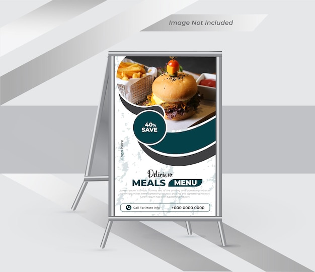 food menu a frame signs design template