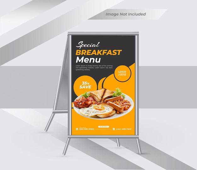 food menu a frame signs design template
