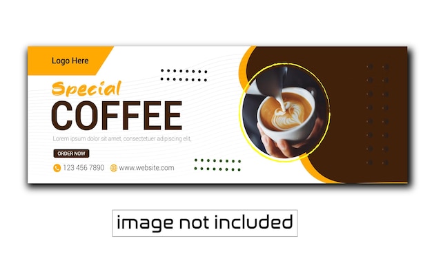 Food menu and Linkedin social media cover template