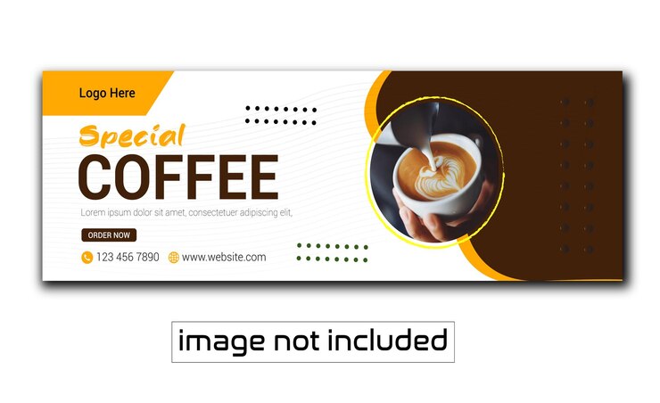 Food menu and Linkedin social media cover template
