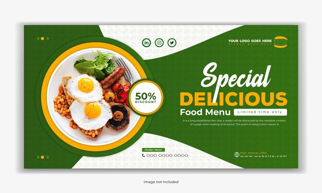 Vector food menu restaurant business social media post template, burger chicken pizza instagram post design