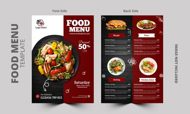 Food menu and restaurant flyer template Design