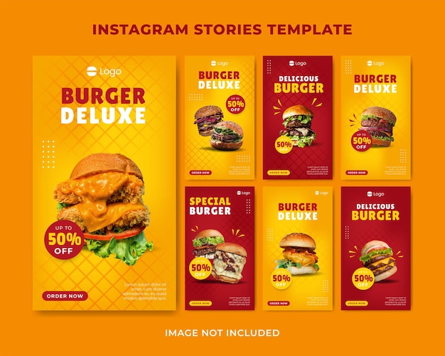 Food menu and restaurant instagram stories template