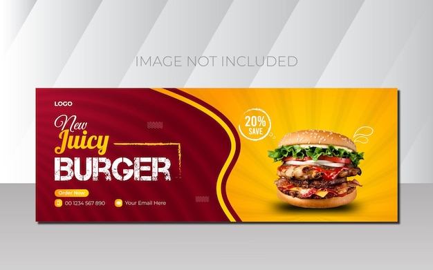 food menu and restaurant social media cover template