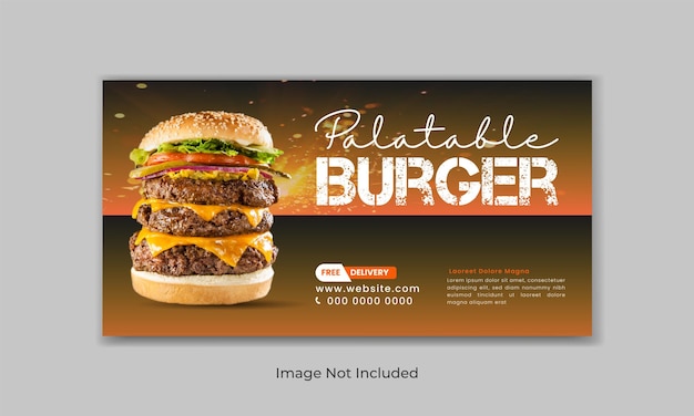 food menu and restaurant social media post template or social media ads templae design