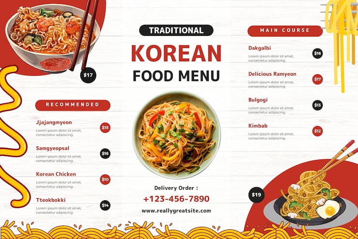 Vector 음식 레스토랑 메뉴 템플릿