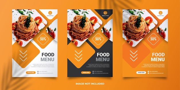 Vector food menu social media post banner template premium vector